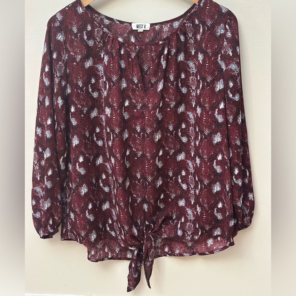 West K Veronica Tie Front Blouse